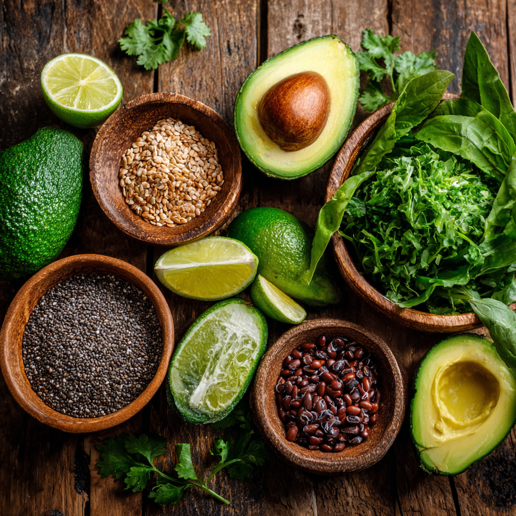 Alimentos saludables variados